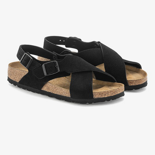 Frida™ | Cork-sandal med Korsremmar och Slingback i Helskinn